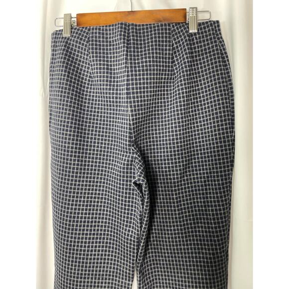 J. Jill slacks pants trousers women's medium (see notes) gray checked on black - Picture 5 of 15